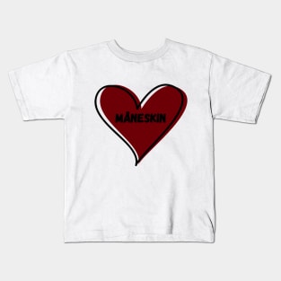 Love Måneskin. Måneskin in heart Kids T-Shirt